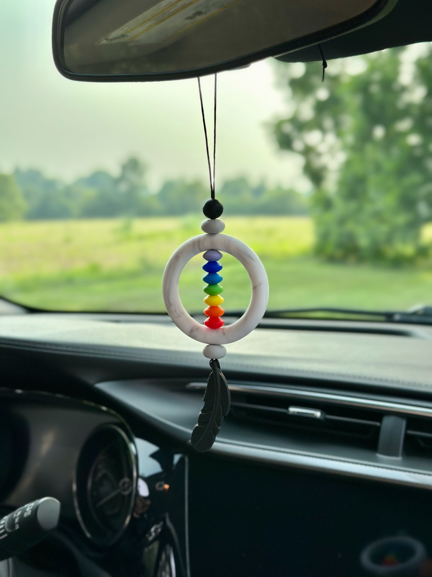 CHAKRA COLOR STACK CAR CHARM...