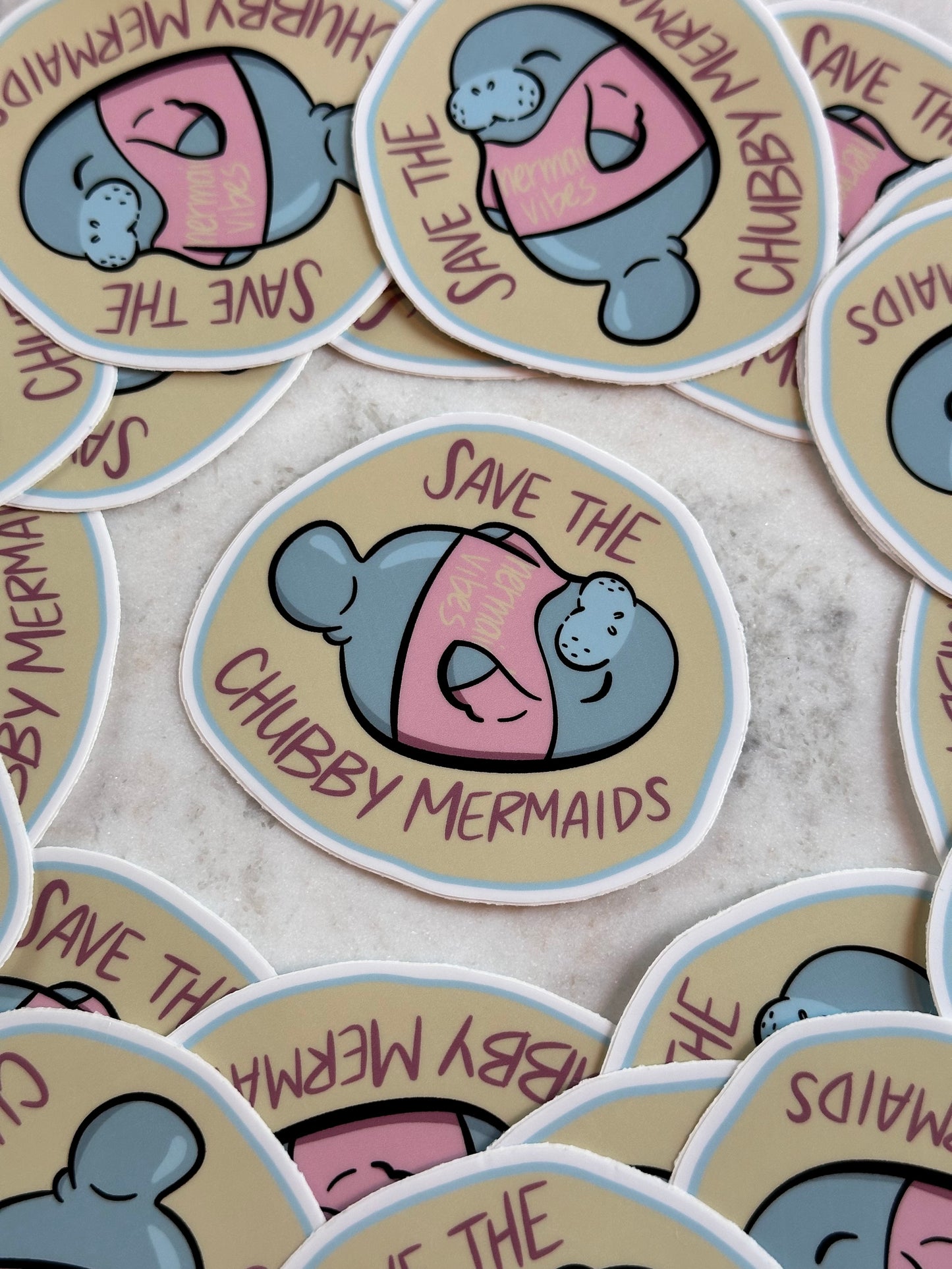 CHUBBY MERMAID STICKER...