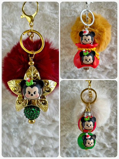 CHRISTMAS MICKEY & MINNIE KEYCHAINS...