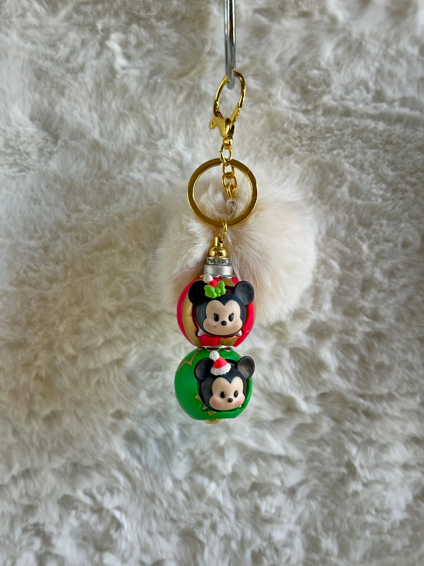 CHRISTMAS MICKEY & MINNIE KEYCHAINS...