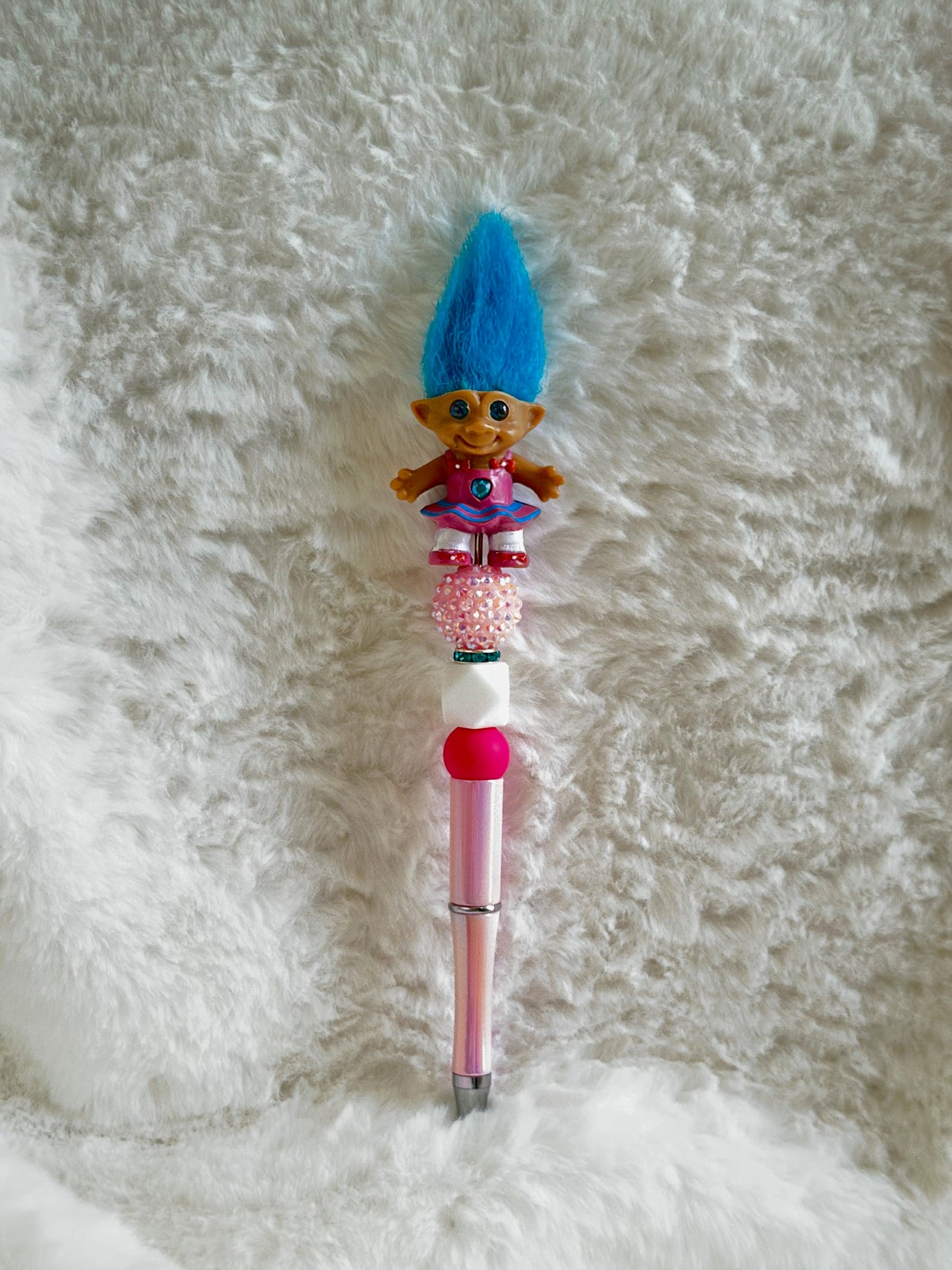 VINTAGE TROLL PEN - BLUE & PINK...