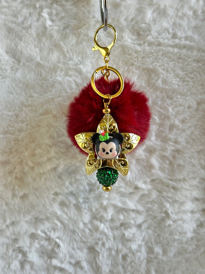 CHRISTMAS MICKEY & MINNIE KEYCHAINS...