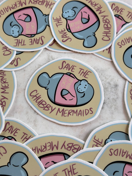 CHUBBY MERMAID STICKER...