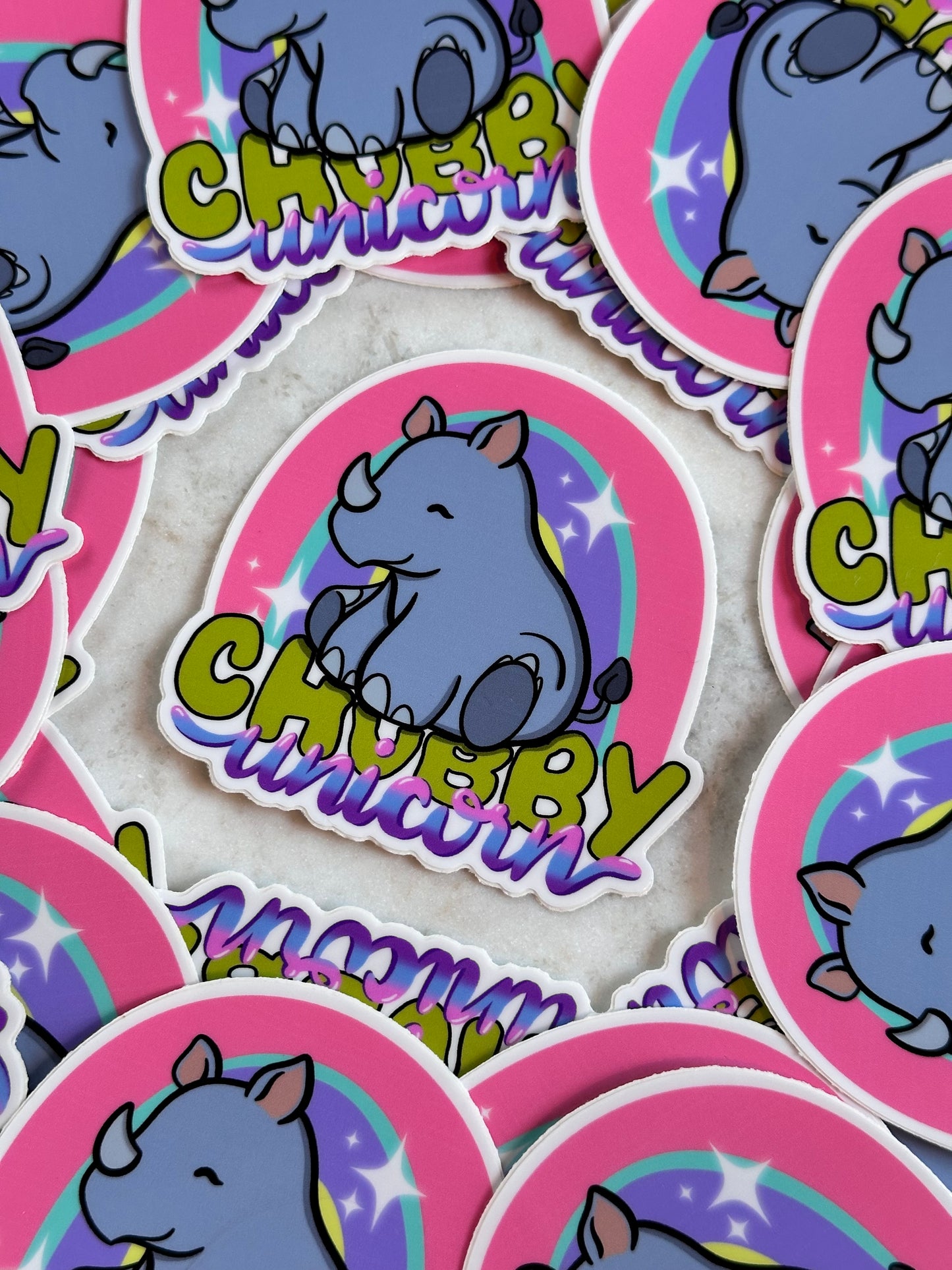 CHUBBY UNICORN STICKER...
