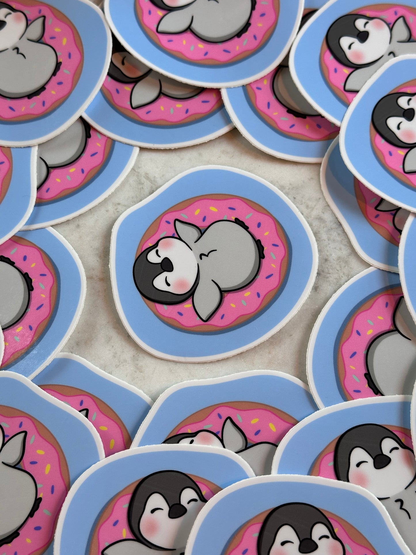 FLOATING PENGUIN STICKER...