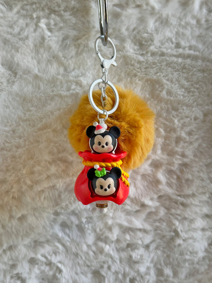 CHRISTMAS MICKEY & MINNIE KEYCHAINS...