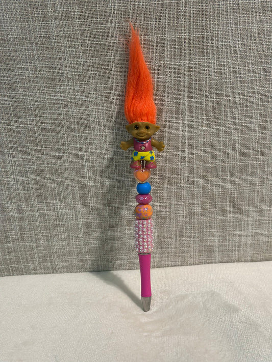 VINTAGE TROLL PEN - ORANGE & PINK...