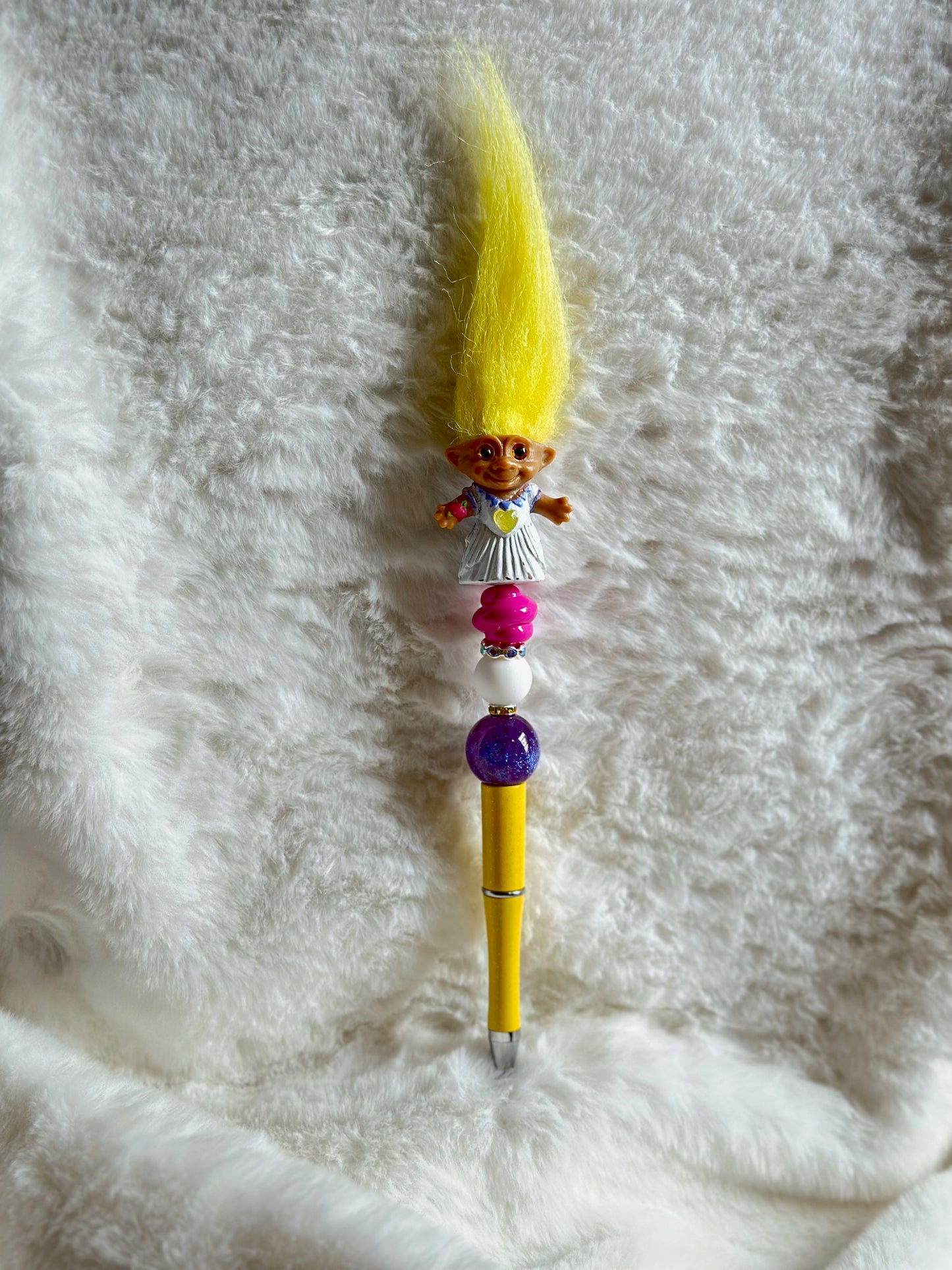 VINTAGE TROLL PEN - YELLOW BRIDE...